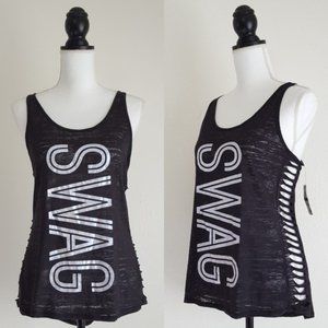 Material Girl Shredded Tank Top